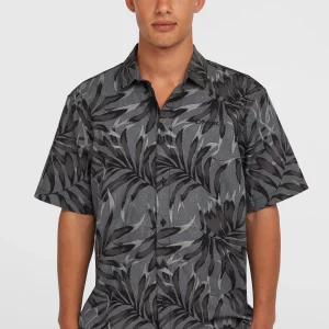 Camisa O'Neill Black Dipped Leaves – Estampado Hojas Negro