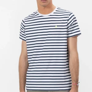 Camiseta El Pulpo Rayas Náuticas – Detalle Fluor Discreto