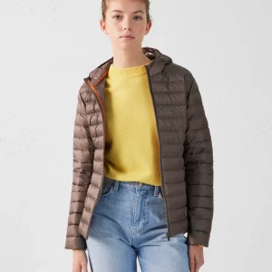 Chaqueta Jott Mujer Marrón Cloe – Con Capucha, Ligera y Urbana