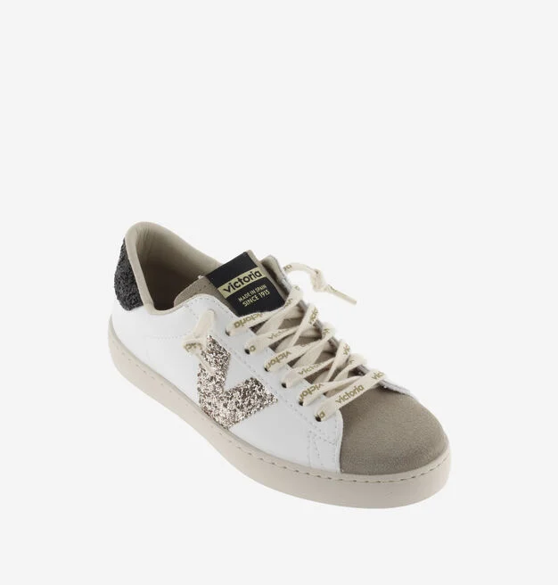 Zapatillas Victoria Negras Mujer – Urbanas con Detalles de Brillo