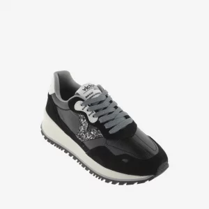 Zapatillas Victoria Negras Mujer – Urbanas con Estilo y Brillo