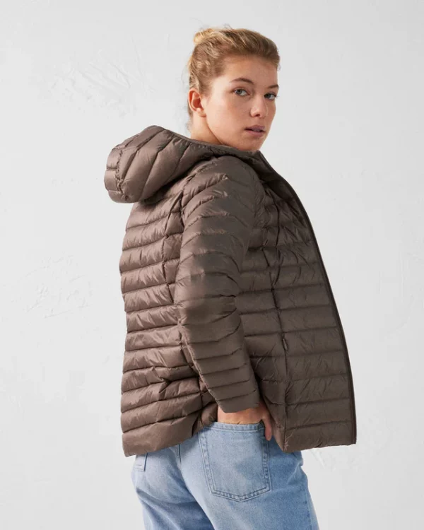 Chaqueta Jott Mujer Marrón Cloe – Con Capucha, Ligera y Urbana