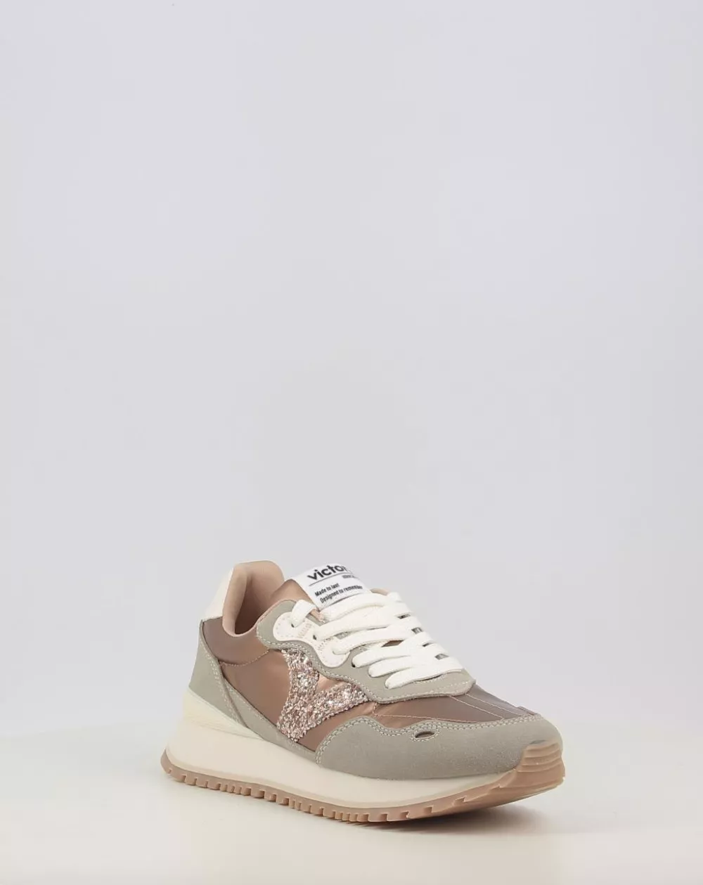 Zapatillas Victoria Platino Mujer – Estilo Urbano y Brillante