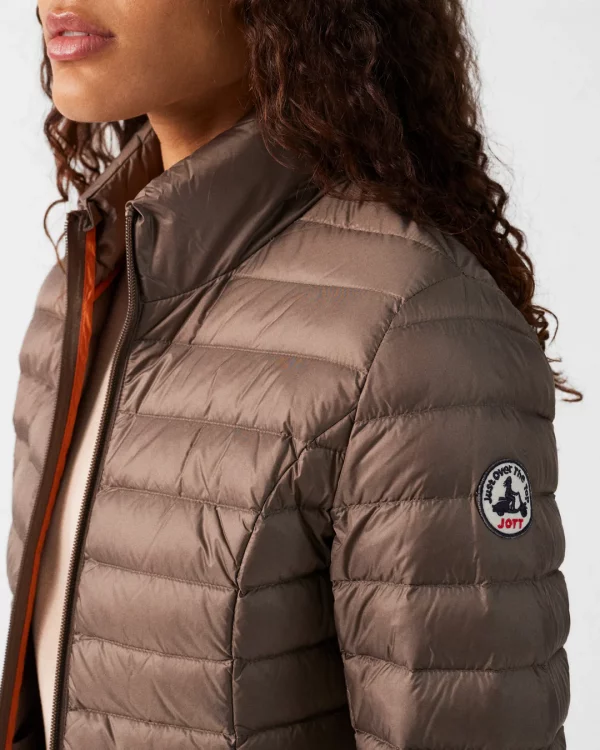 Chaqueta Jott Mujer Marrón Cha – Sin Capucha, Estilo Urbano Ligero