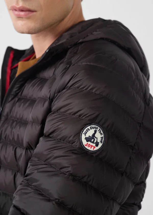Chaqueta Jott Hombre Color Café Negro Nico – Con Capucha