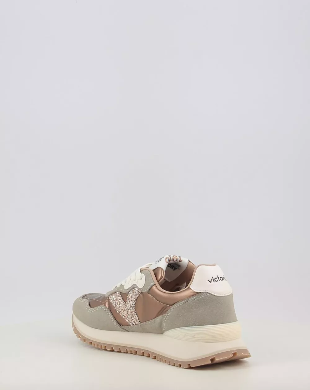 Zapatillas Victoria Platino Mujer – Estilo Urbano y Brillante