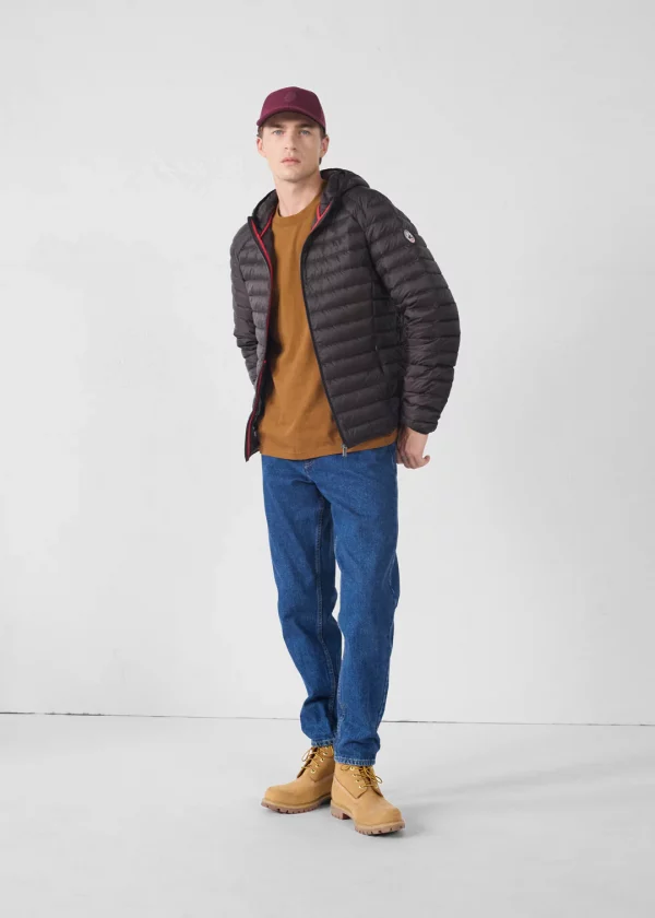 Chaqueta Jott Hombre Color Café Negro Nico – Con Capucha