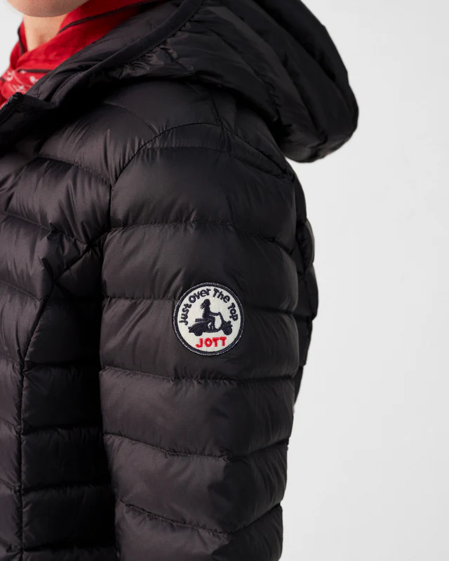 Chaqueta Jott Mujer Negra Cloe – Ligera, Entallada y con Capucha Chaqueta Jott Mujer Negra Cloe – Ligera, Entallada y con Capucha