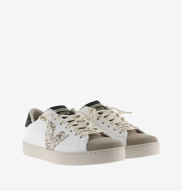 Zapatillas Victoria Negras Mujer – Urbanas con Detalles de Brillo