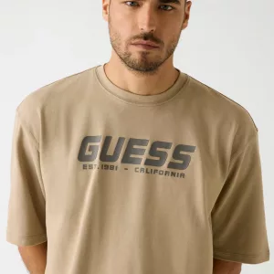 Camiseta Guess Hombre Marrón | Logo California