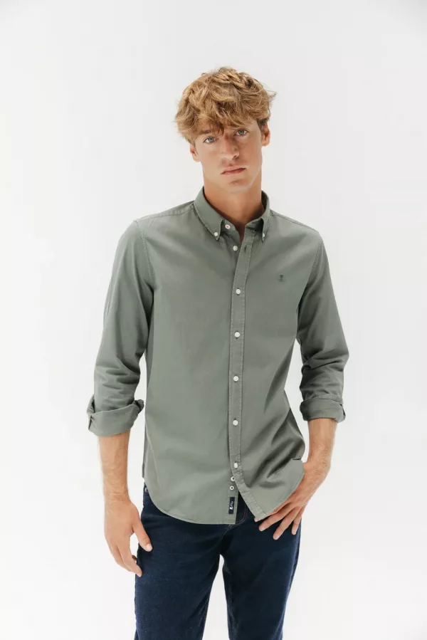 Camisa El Pulpo Verde Oscuro Sarga – Estilo Casual Elegante