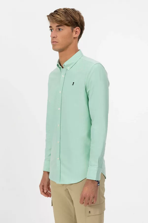 Camisa El Pulpo Verde Oxford – Clásico Atemporal