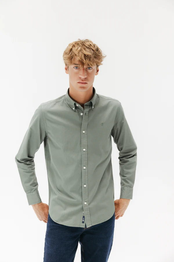 Camisa El Pulpo Verde Oscuro Sarga – Estilo Casual Elegante