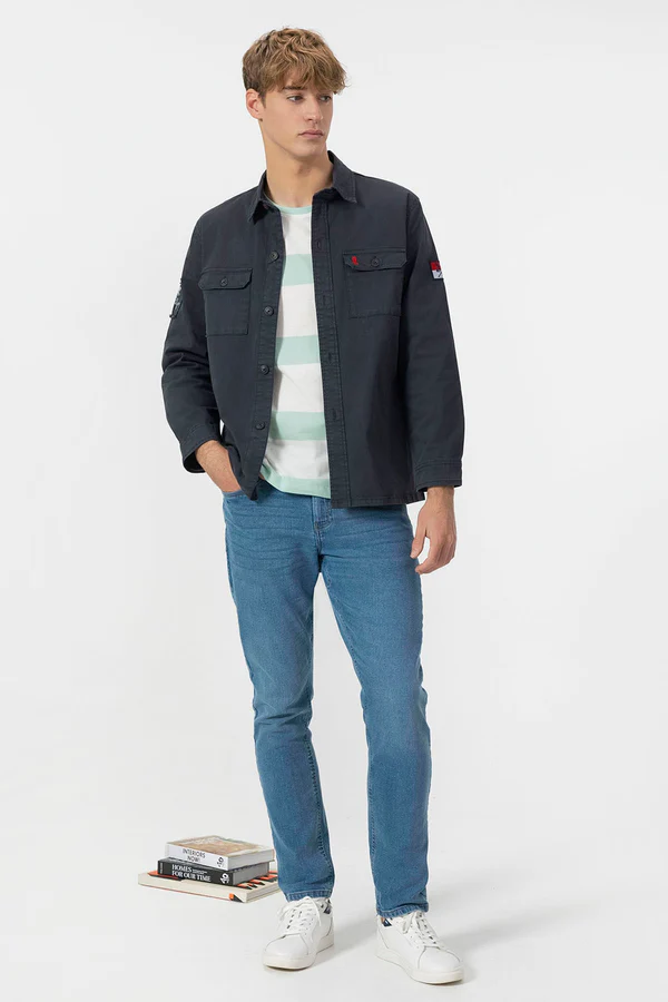 Sobrecamisa El Pulpo Azul Marino – Estilo Casual y Versatilidad