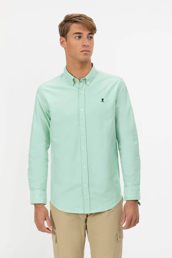 Camisa El Pulpo Verde Oxford – Clásico Atemporal