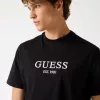 Camiseta Guess Hombre Negra Est.1981 – Logo Bordado Clásico