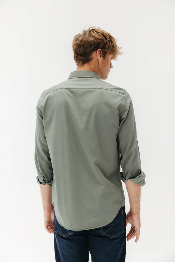 Camisa El Pulpo Verde Oscuro Sarga – Estilo Casual Elegante