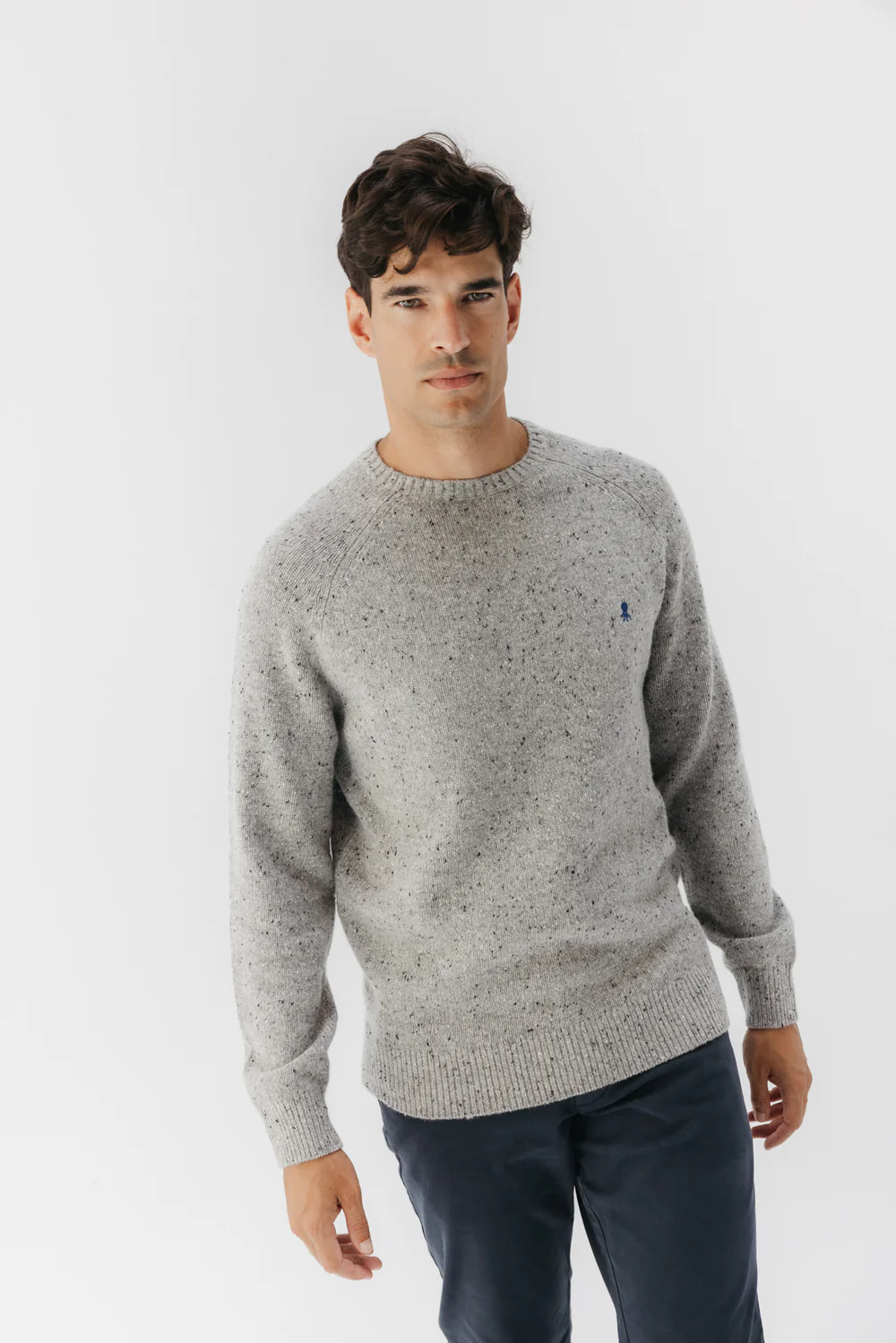 Jersey El Pulpo Punto Jaspeado Gris – Estilo y Abrigo