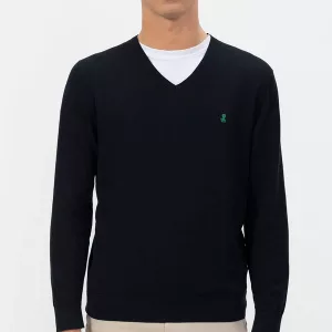 Jersey El Pulpo Azul Marino Cuello Pico – Básico con Estilo