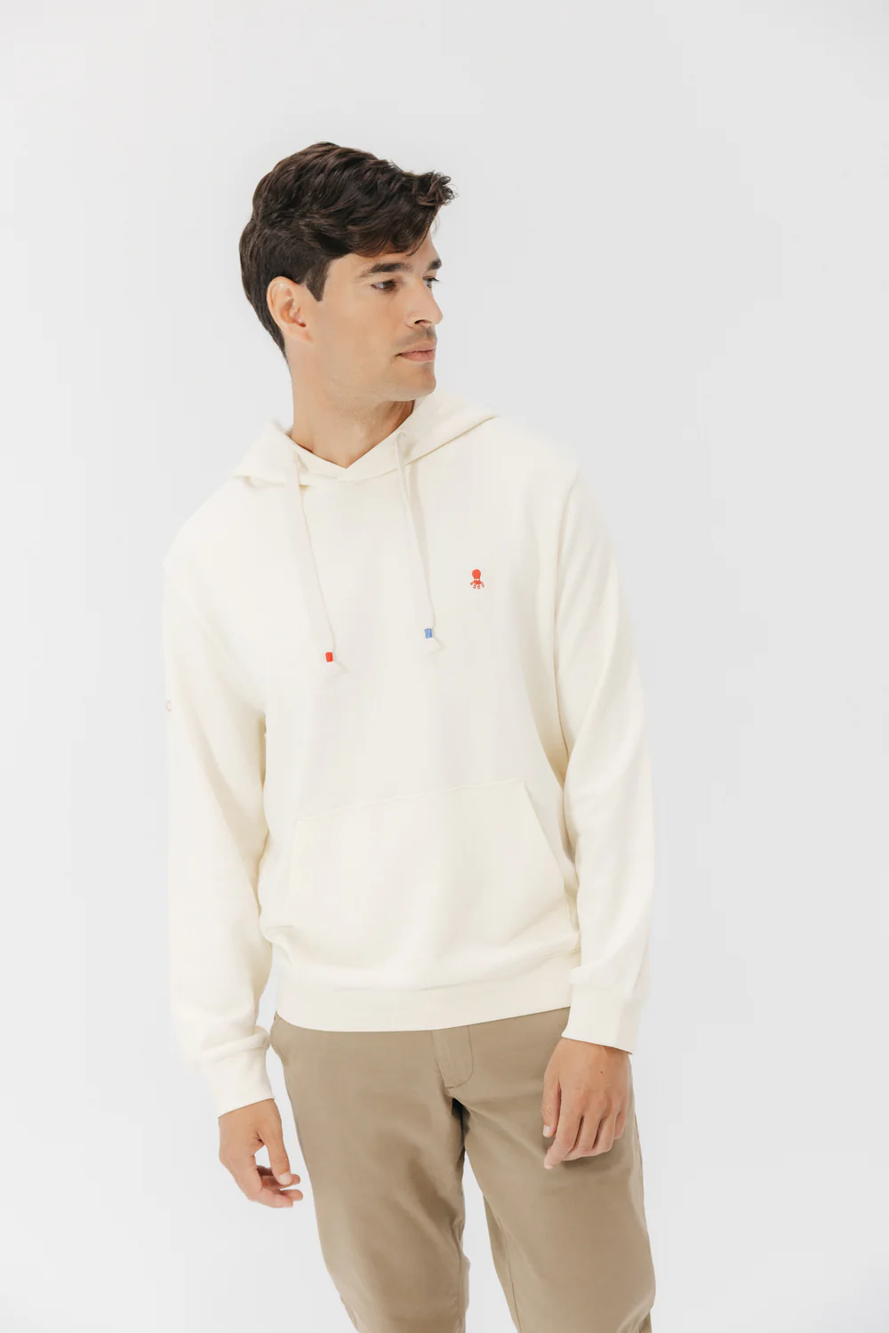 Sudadera El Pulpo Blanca – Estilo Casual con Detalles Náuticos