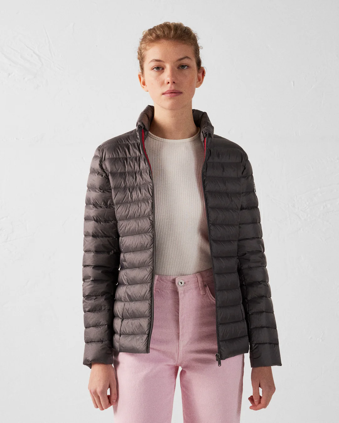 Chaqueta Jott Cha Mujer Antracita sin Capucha – Plumas Ultraligera y Elegante