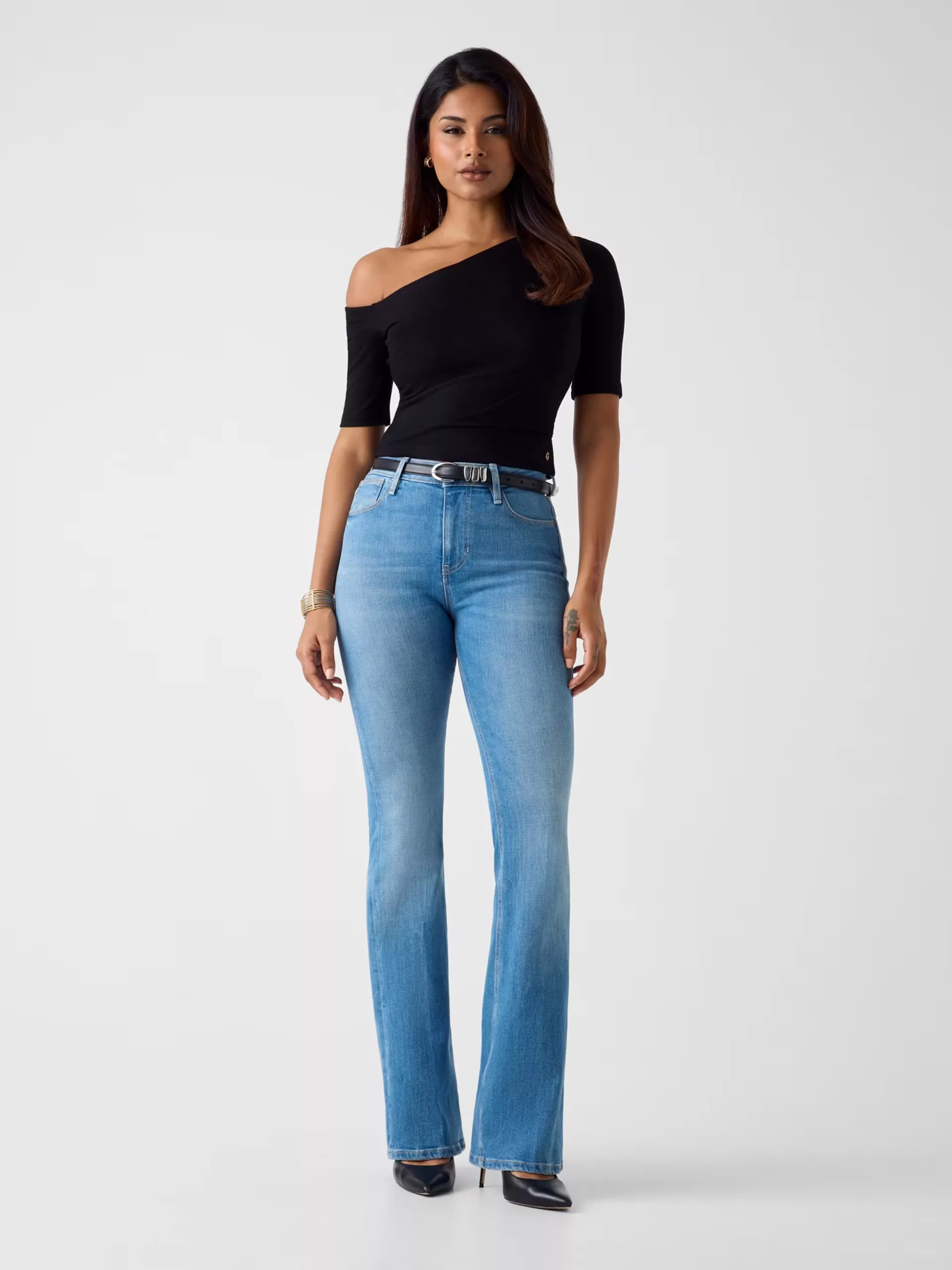 Jeans Guess Mujer Sexy Flare Blancos – Pierna Acampanada Jeans Guess Mujer Sexy Flare Blancos – Pierna Acampanada