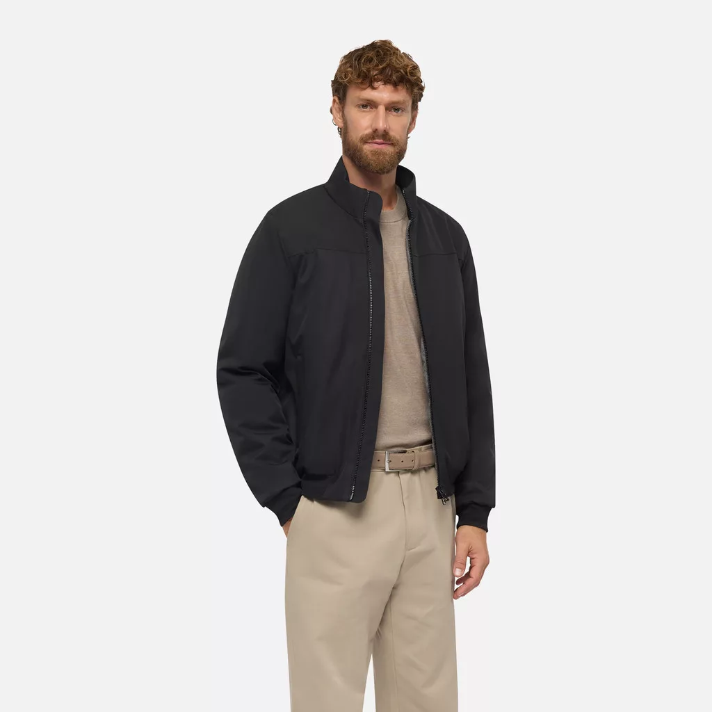 Chaqueta Bomber Hombre Vincit Negra – Diseño Casual y Urbano