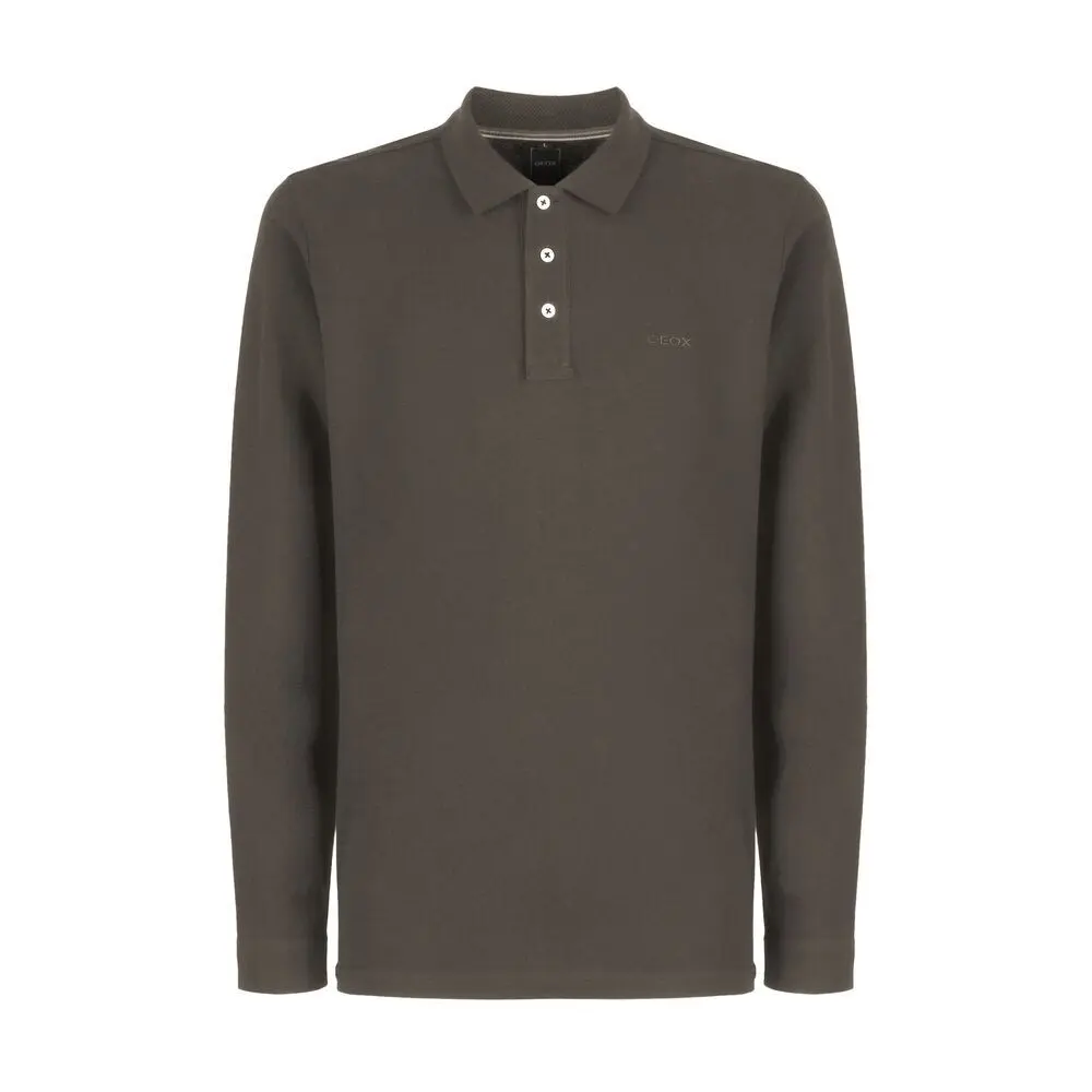 Polo Manga Larga Geox Hombre Marrón – Estilo Casual Elegante