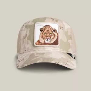 Gorra Goorin Bros King Camo Beige con León