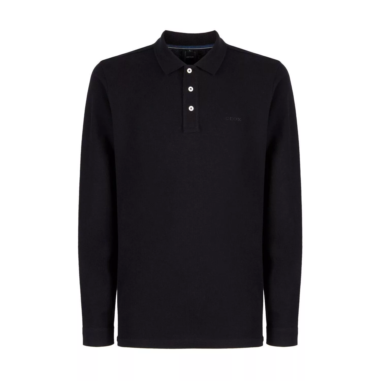 Polo Negro Geox Hombre – Piqué de Algodón con Estilo Casual