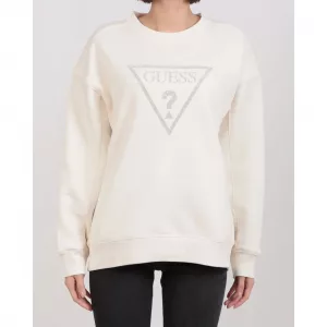 Camiseta Guess Mujer Blanca con Pedrería Elegante