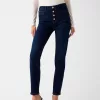 Jeans Guess Mujer 1981 Azul Claro con Botones Jeans Guess Mujer 1981 Azul Claro con Botones