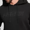 Sudadera Guess Hombre Negra con Capucha y Logo Frontal