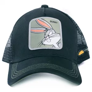 Gorra negra Capslab Bugs Bunny con parche bordado