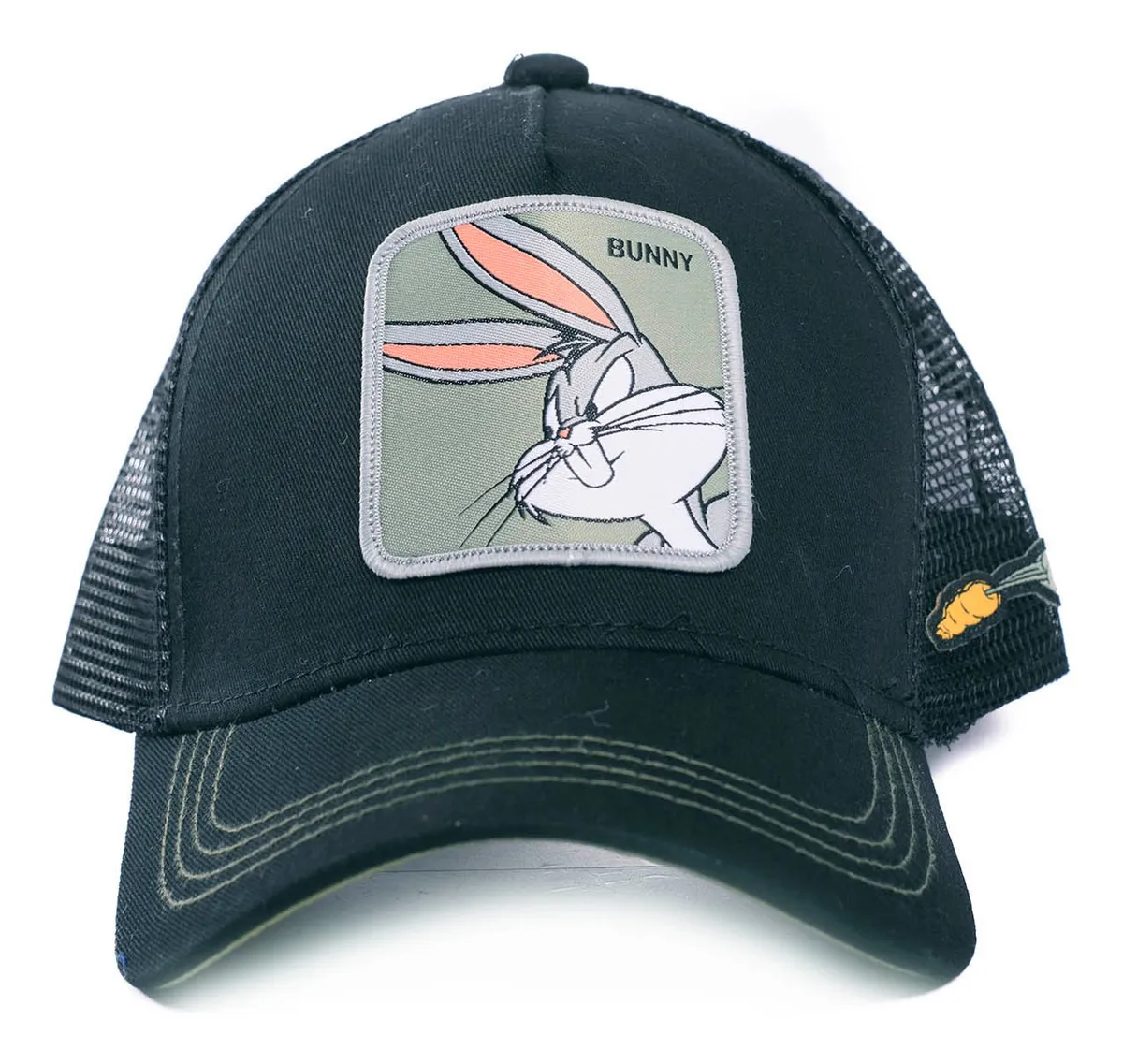 Gorra negra Capslab Bugs Bunny con parche bordado Gorra negra Capslab Bugs Bunny con parche bordado