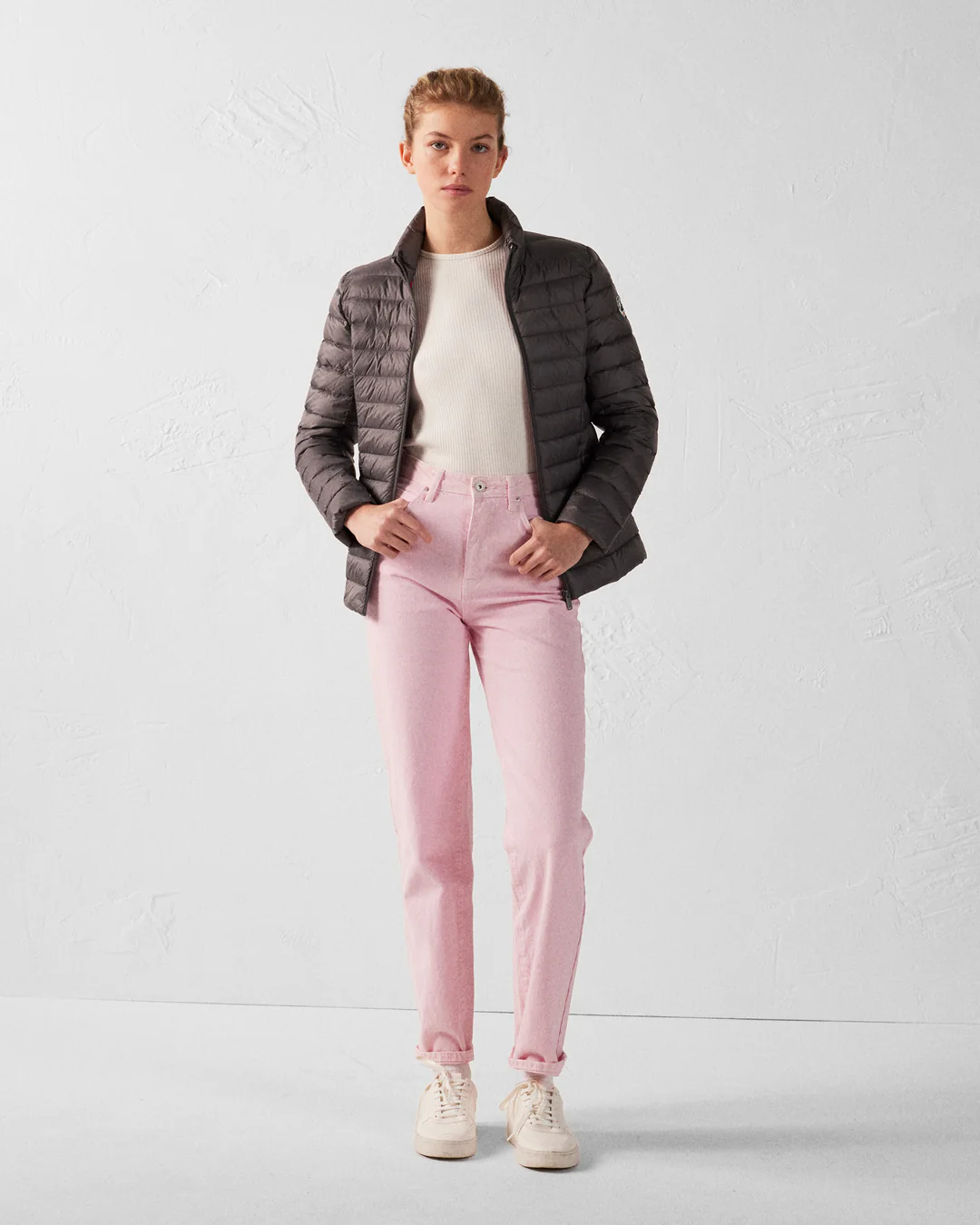 Chaqueta Jott Cha Mujer Antracita sin Capucha – Plumas Ultraligera y Elegante