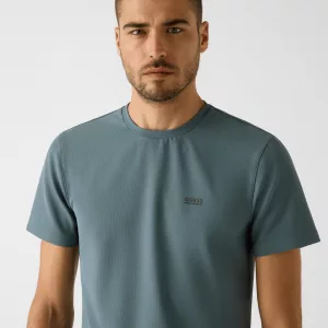 Camiseta Verde Guess Hombre – Slim Fit de Algodón Orgánico
