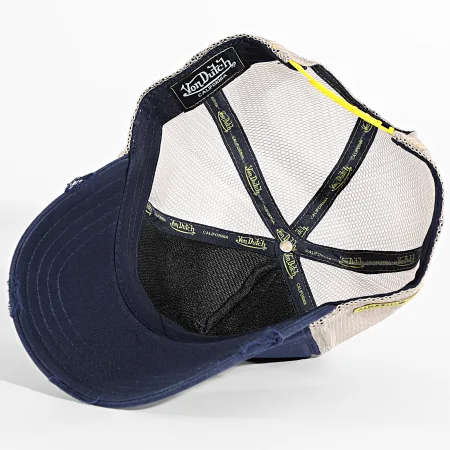Gorra Von Dutch Trucker Azul Marino y Beige – Estilo MC Gorra Von Dutch Trucker Azul Marino y Beige – Estilo MC