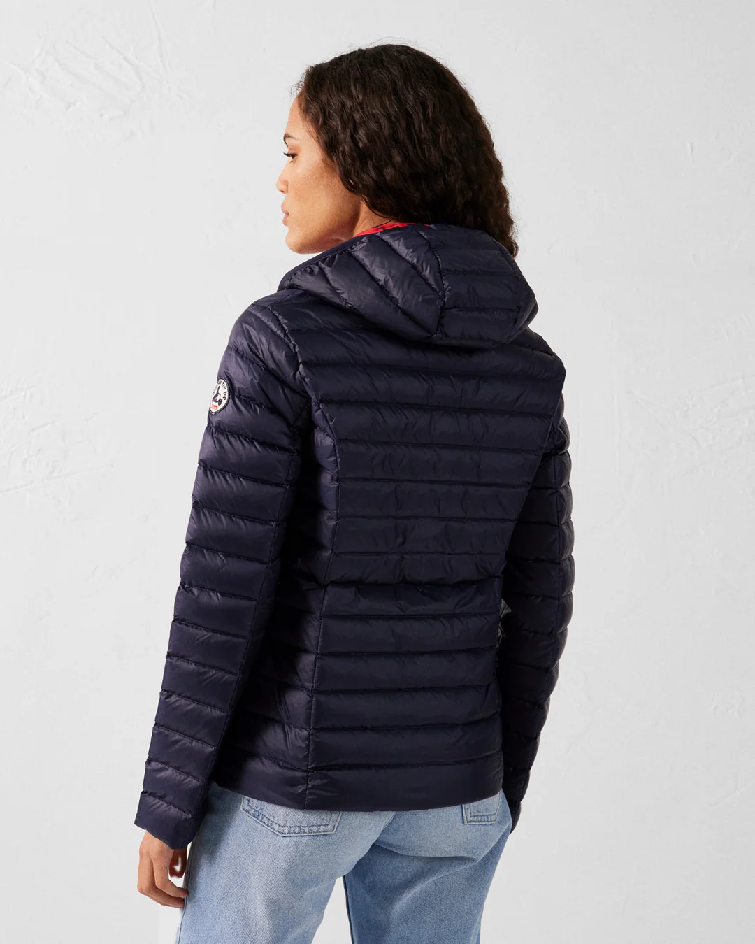 Chaqueta Jott Cloe Mujer Azul Marino con Capucha – Plumas Ultraligera y Compacta