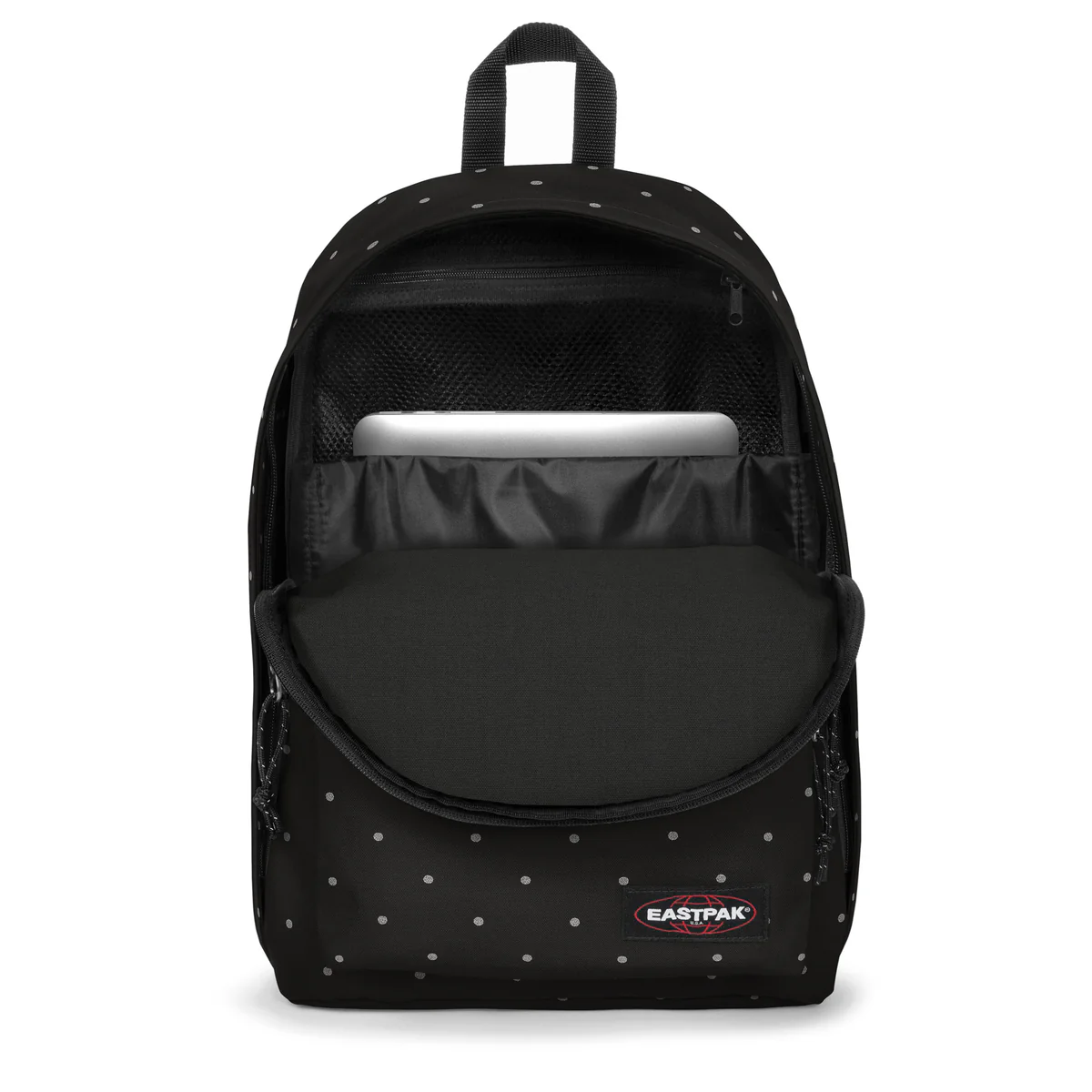 Mochila Eastpak Out Of Office Negra con Lunares – 27L y Porta Portátil Mochila Eastpak Out Of Office Negra con Lunares – 27L y Porta Portátil