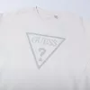 Camiseta Guess Mujer Blanca con Pedrería Elegante Camiseta Guess Mujer Blanca con Pedrería Elegante