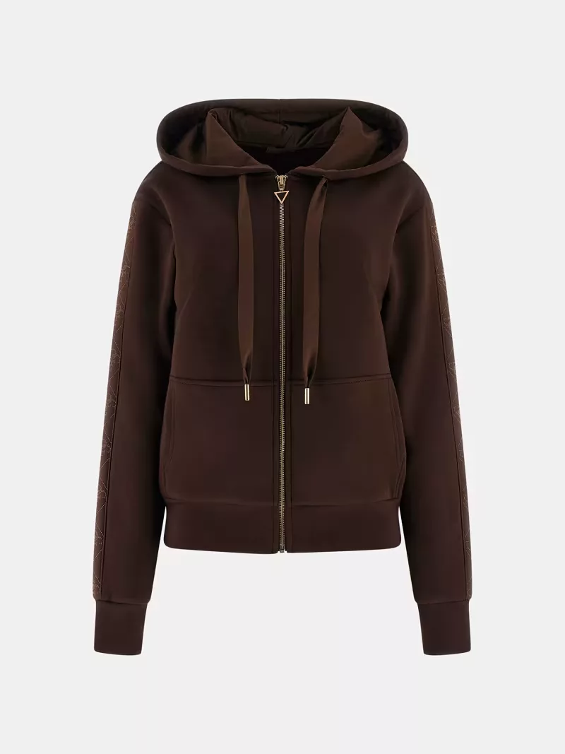 Sudadera Guess Mujer Marrón Chocolate – Estilo Deportivo