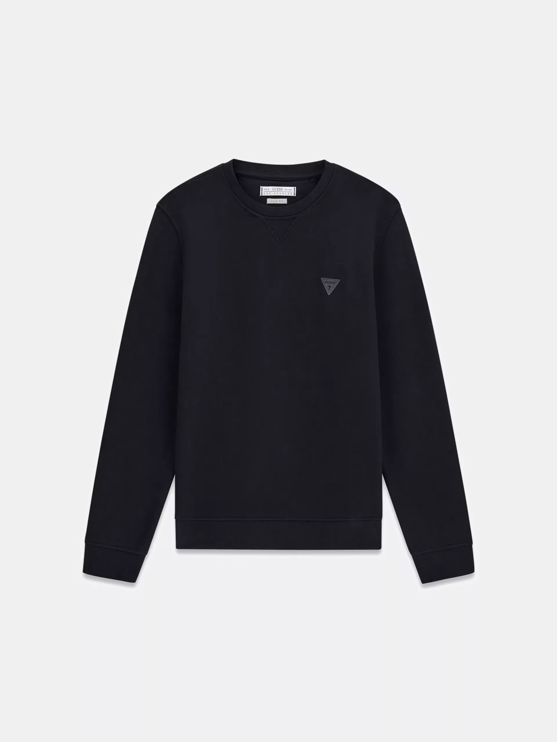 Sudadera Guess Hombre Negra – Cuello Redondo y Logo