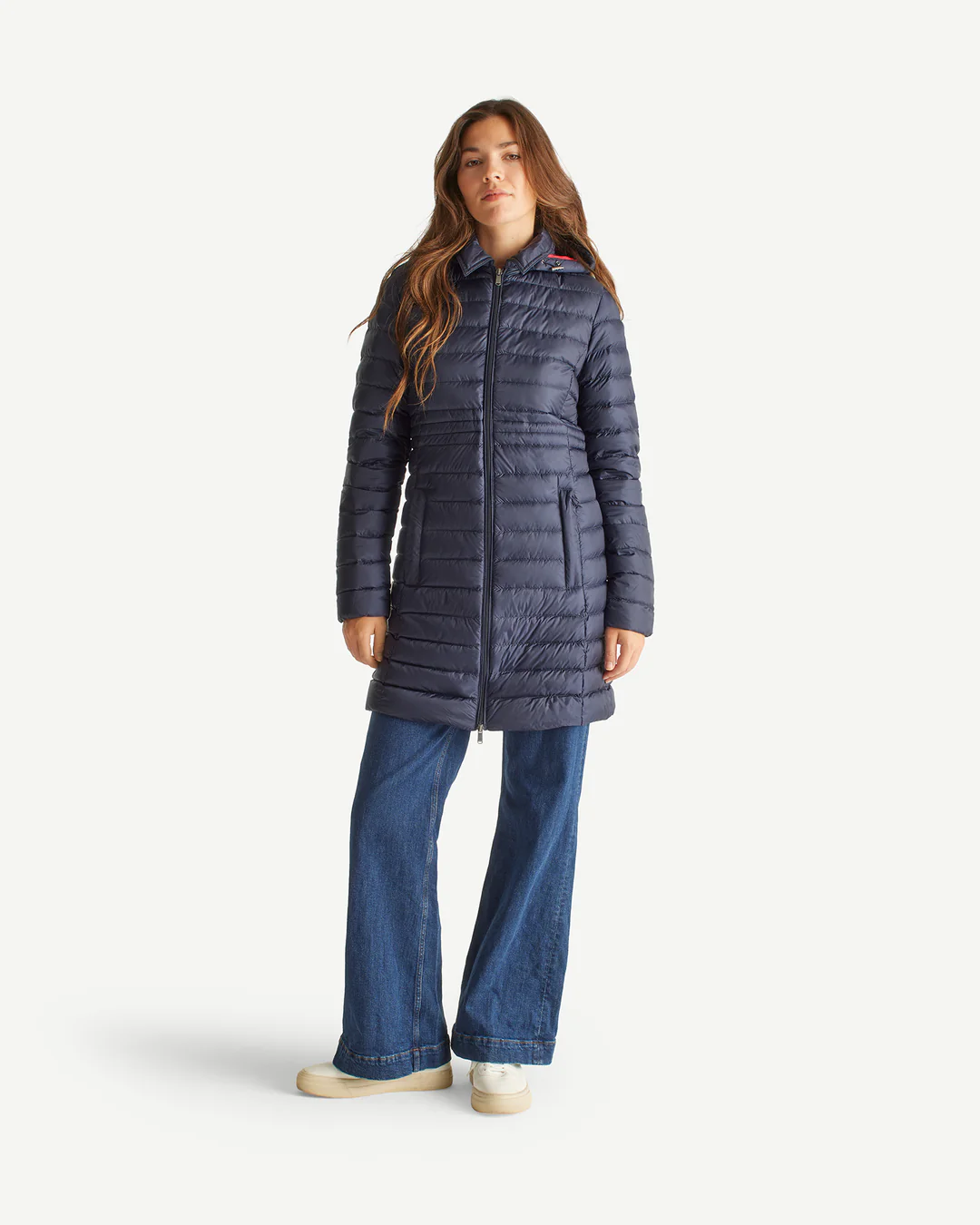 Chaqueta Jott Mujer Vero Azul Marino – Larga y Acolchada