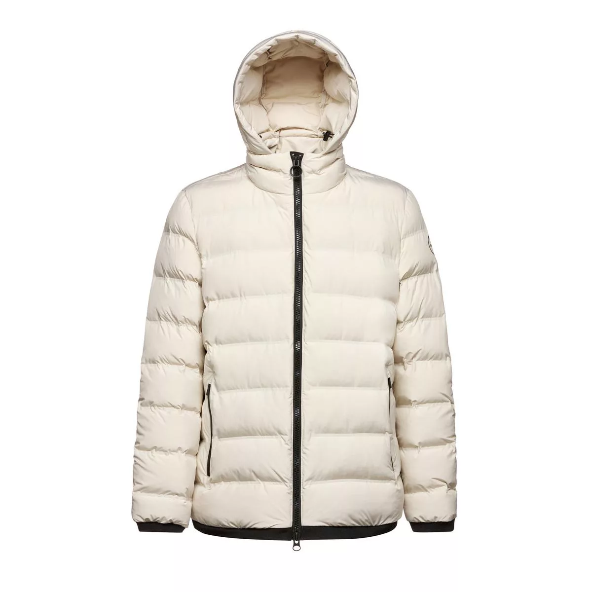 Plumífero blanco hombre GEOX con capucha y cremallera
