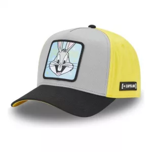 Gorra Bugs Bunny Capslab Gris/Amarillo/Negro – Retro Adulto