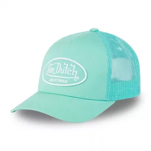 Gorra Von Dutch Verde Aqua Estilo Trucker Retro