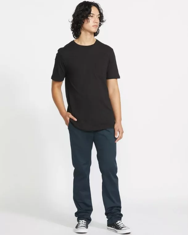 Pantalones chinos azul marino Volcom para hombre Pantalones chinos azul marino Volcom para hombre