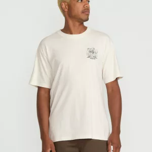 Camiseta blanca Volcom Rat Bar con estampado trasero