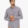 Camisa Vichy marrón y azul para hombre – estilo casual Camisa Vichy marrón y azul para hombre – estilo casual